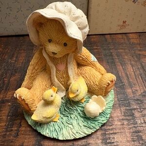 Adorable Bear Figurine with Ducklings-Becky